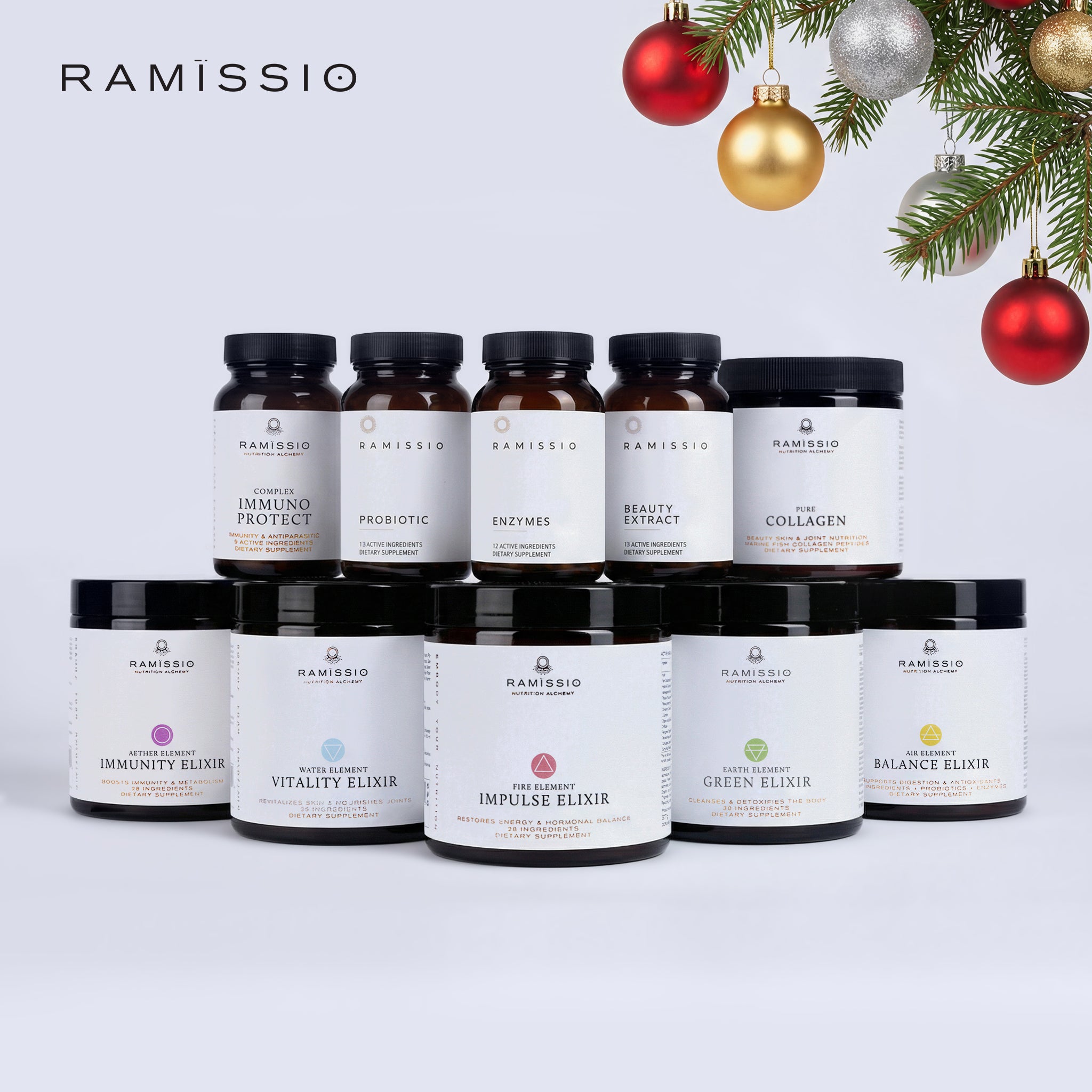 Vánoční balíček s produkty jako dárek